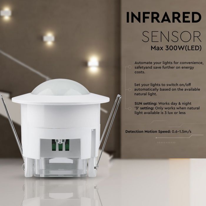 LED PIR CEILING SENSOR 300W WHITE