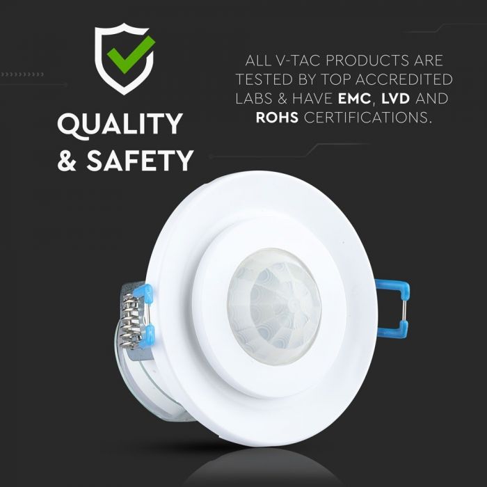 LED PIR CEILING SENSOR WITH MOVING HEAD 400W WHITE