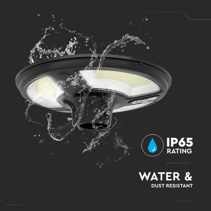 LED SOLAR GARDEN LIGHT ROUND 7.5W DL 1000lm 120° 420X123 WITH SENSOR AND RF CONTROL IP65