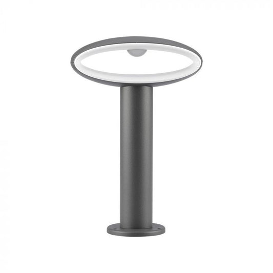 LED BOLLARD LAMP with LAP SHADE 9W WW 500lm 300° 20X8X30 IP54 DARK GREY