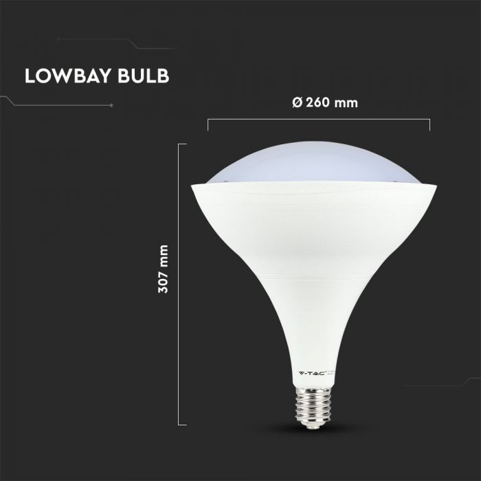 LED E40 LOW BAY 85W CW 110° 6800lm 260X307 SAMSUNG CHIP