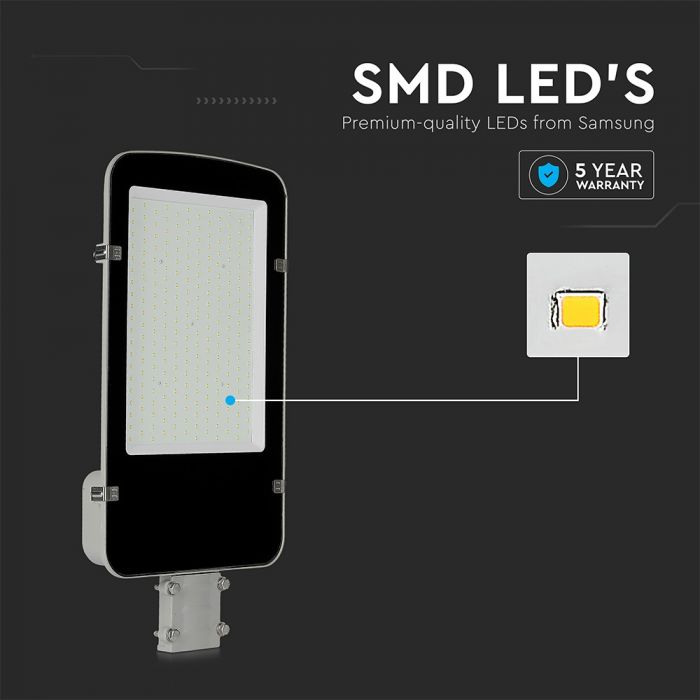 LED STREET LIGHT 150W CW 18000lm 110° GREY 594X300X68 IP65 A++