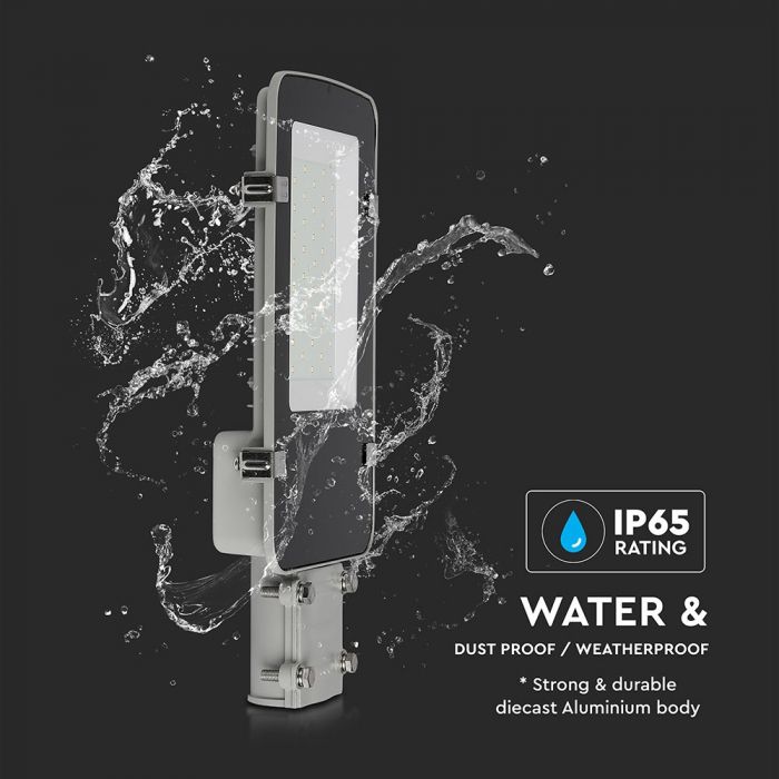 LED STREET LIGHT 150W CW 18000lm 110° GREY 594X300X68 IP65 A++