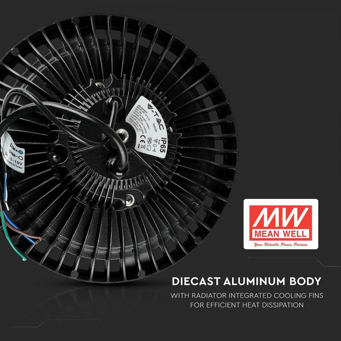 LED HIGHBAY (MEANWELL DRIVER) UFO 100W DL 120° 12000lm 285X165 IP65 SAMSUNG 1-10V DIMMABLE