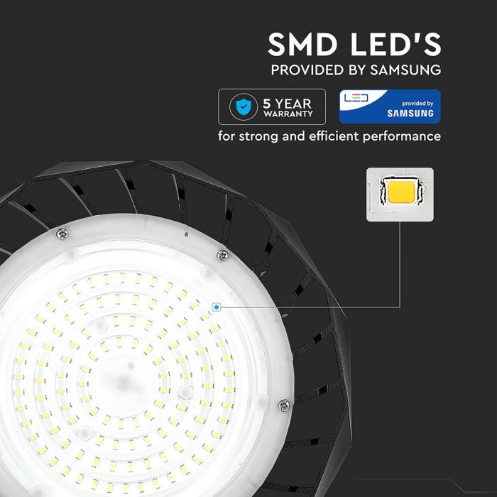 LED HIGHBAY UFO 100W CW 90° 12000lm 260X150 IP65 SAMSUNG CHIP 1-10V DIMMABLE A++