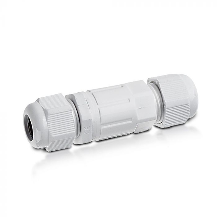 PLASTIC CYLINDER BOX WITH TERMINAL BLOCK IP68 WHITE