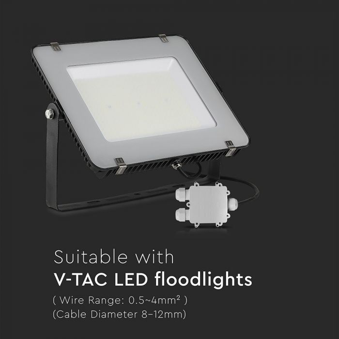 PLASTIC (UV Resistant) SQUARE BOX + TERMINAL BLOCK 450V (8-12mm) IP68 WHITE