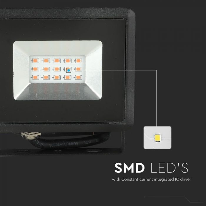 10W LED Floodlight SMD E-Series Black Body Red IP65