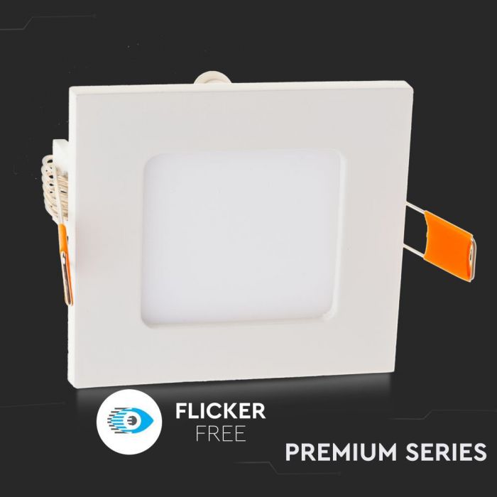 LED PREMIUM SQUARE DOWNLIGHT 3W 210lm WW 120° 84X12 (73)