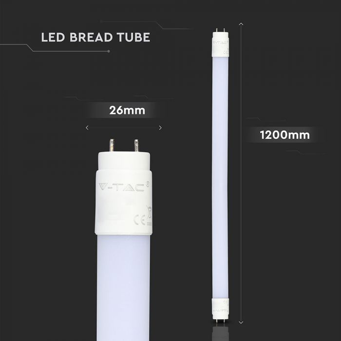 LED T8 TUBE 18W 1600lm 4FT 160° BREAD