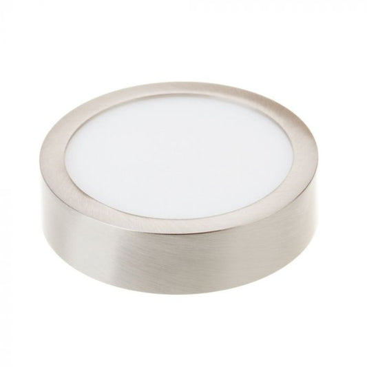 LED SURFACE ROUND SLIM DOWNLIGHT 6W 400lm WW 120° 90X24 SATIN NICKEL