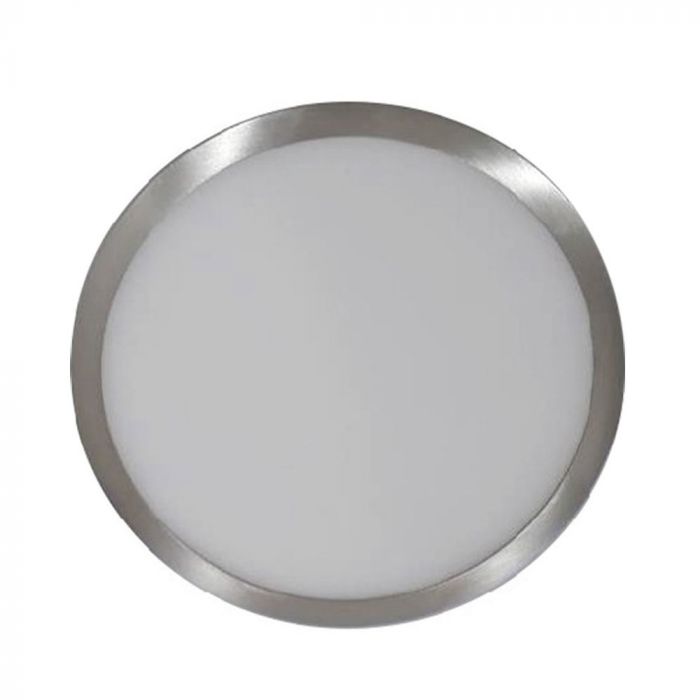LED SURFACE ROUND SLIM DOWNLIGHT 12W 100lm WW 120° 140X24 SATIN NICKEL
