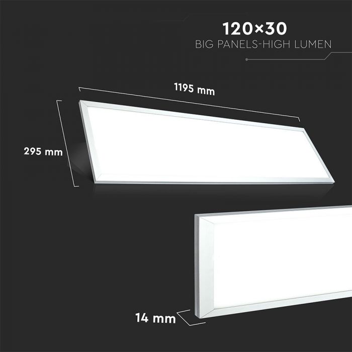 LED PANEL HIGH LUMENS 45W 5400lm CW 120° 1200X300X14 A++