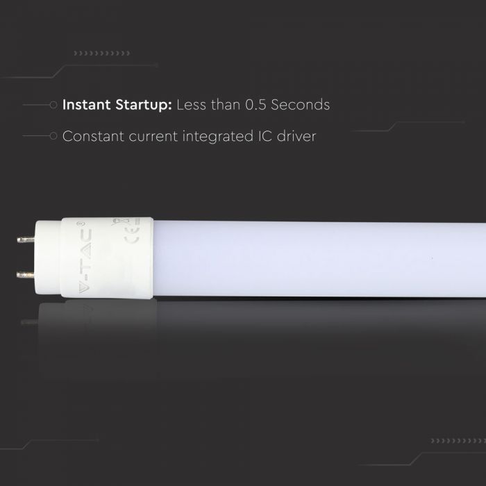 LED T8 TUBE 10W WW 850lm 2FT 160° Frosted NANO-PLASTIC