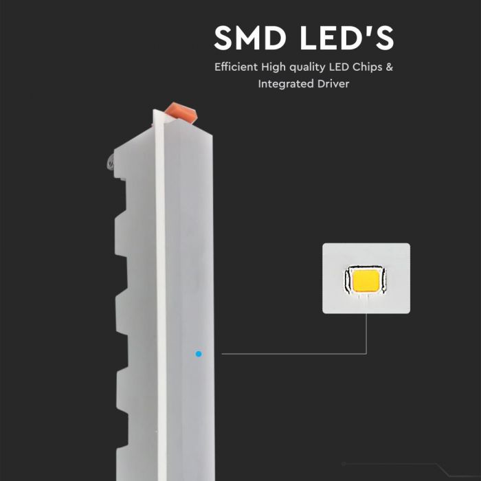 LED LINEAR LIGHT 30W CW 2100lm 120° 430X45X72 (405X32) ALUMINIUM