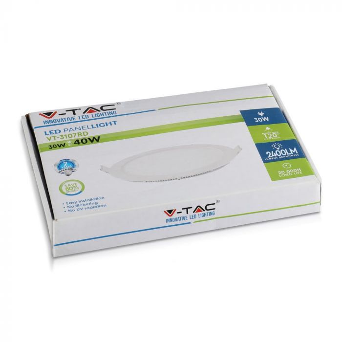 LED PREMIUM ROUND DOWNLIGHT 30W 2400lm DL 120° 30X12 (280)