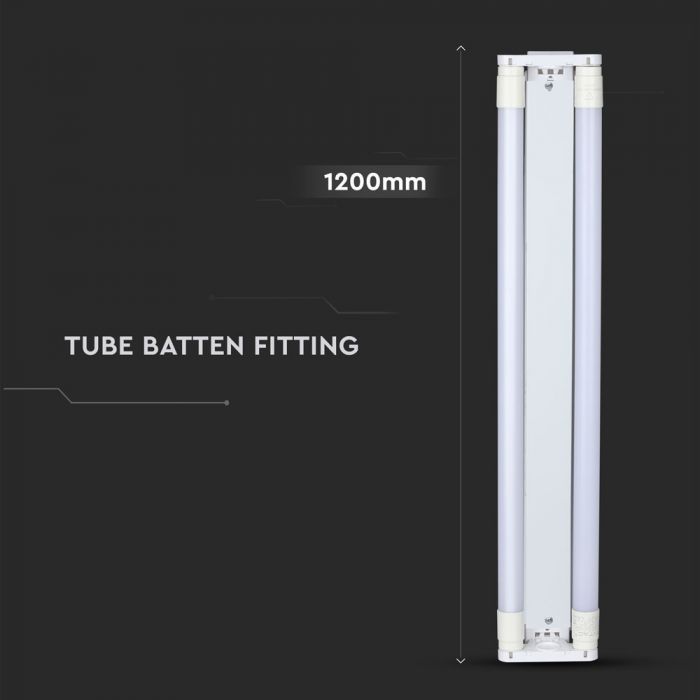 LED TUBE FITTING 4FT TWIN + 2 X TUBE 18W DL 3400lm