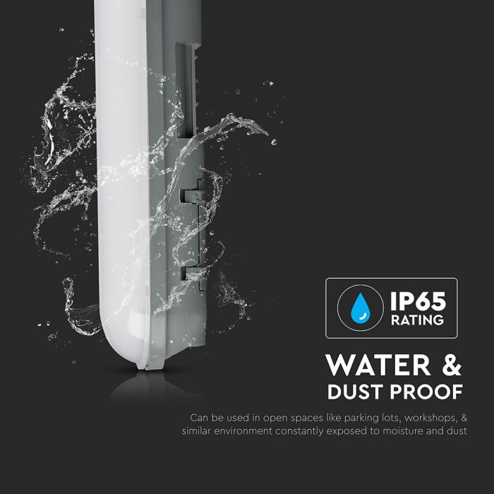 LED EMERGENCY TUBE  4FT 36W CW 2880lm 120° 1200X76X66 IP65
