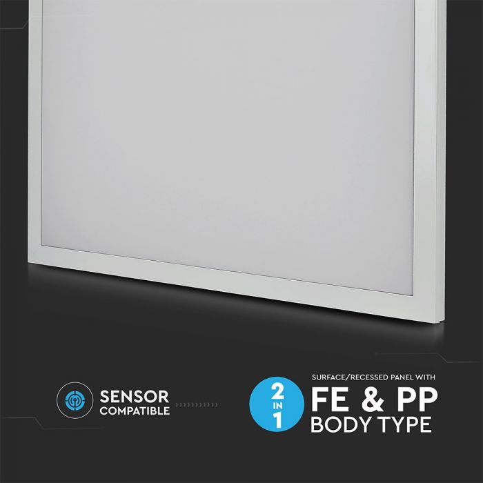 LED SURFACE PANEL 40W 3200lm CW 120° 595X595X29