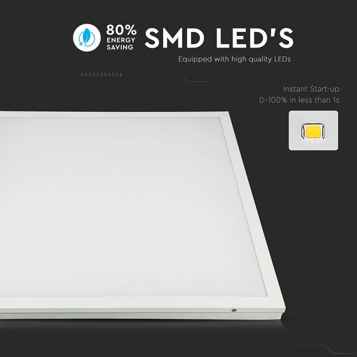 LED SURFACE PANEL 40W 3200lm CW 120° 595X595X29