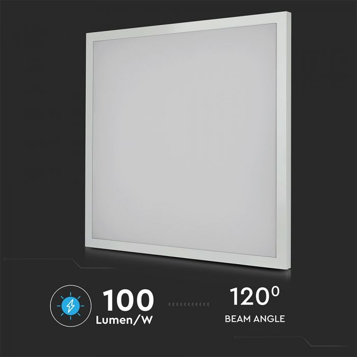 LED SURFACE PANEL 40W 3200lm CW 120° 595X595X29