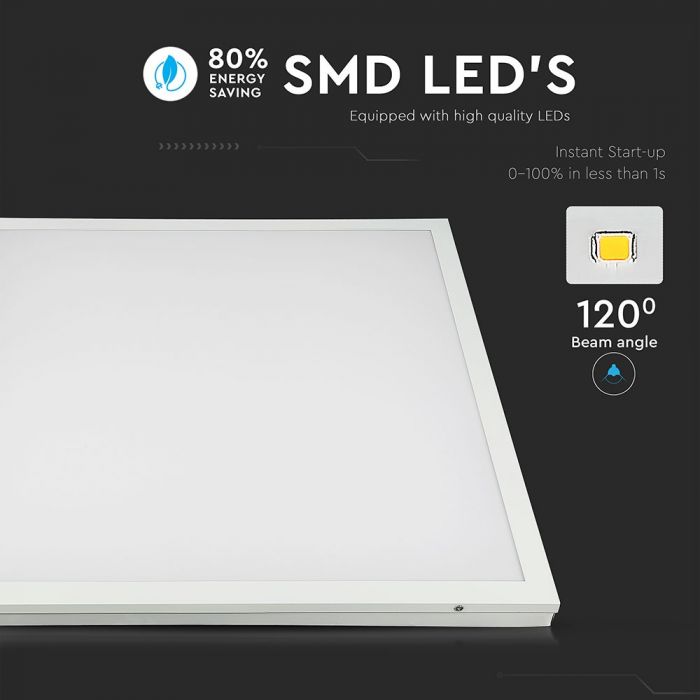 LED SURFACE PANEL 70W 5950lm CW 120° 595X595X29