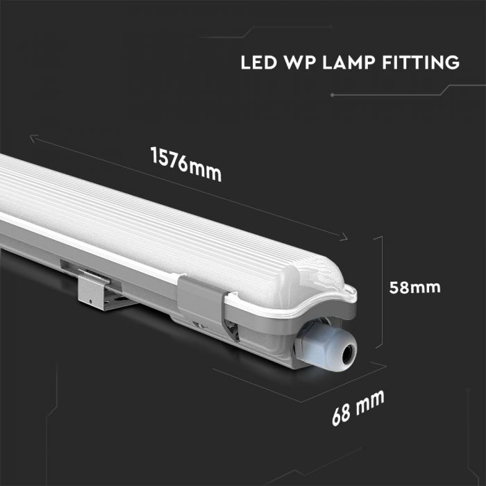 LED TUBE FITTING 1X22W TUBE (INCLUDED) DL 2000lm 5FT 120° IP65