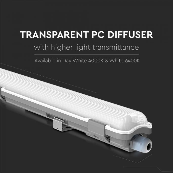 LED TUBE FITTING 1X22W TUBE (INCLUDED) DL 2000lm 5FT 120° IP65