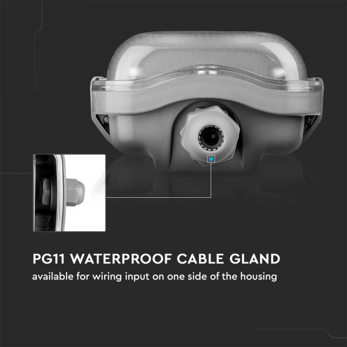 LED TUBE FITTING 1X22W TUBE (INCLUDED) DL 2000lm 5FT 120° IP65