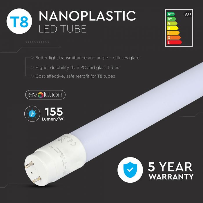 LED TUBE T8 15W WW 2150lm 5FT 120° (160Lm/W)