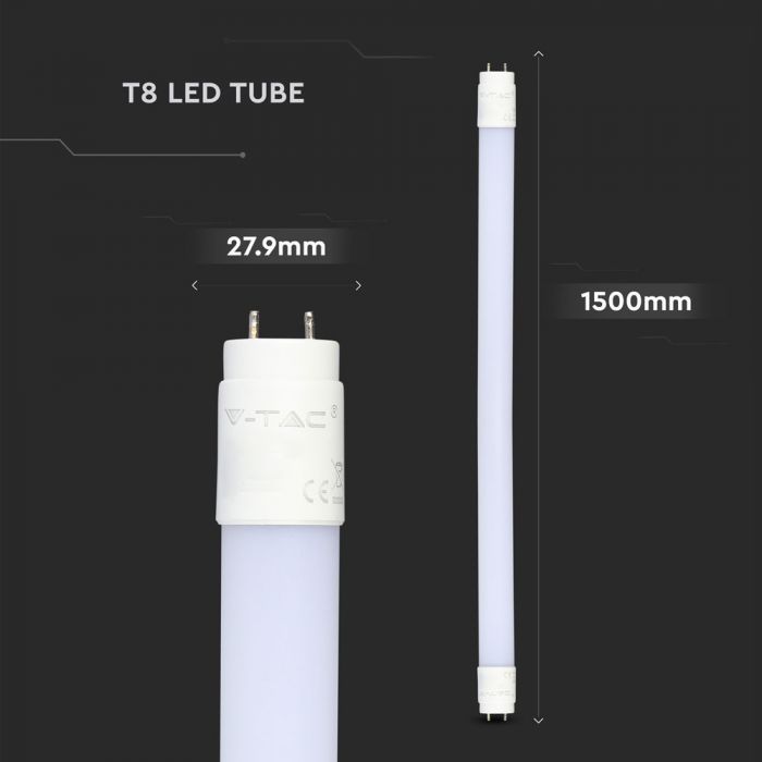LED Tube SAMSUNG Chip 150cm 18W G13 Nano Plastic 6400K