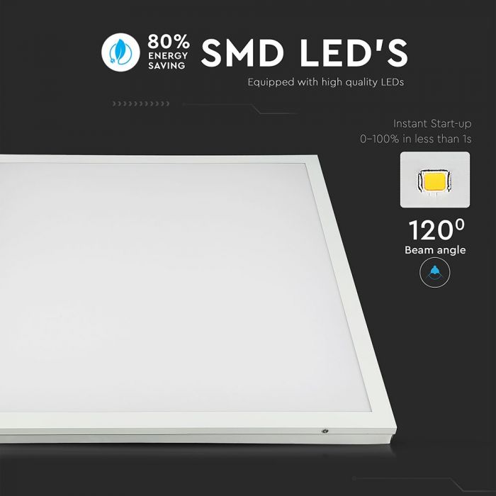 LED SUFACE PANEL BACKLIGHT 25W 4000lm DL 120° 595X595X55 160lm/W A++
