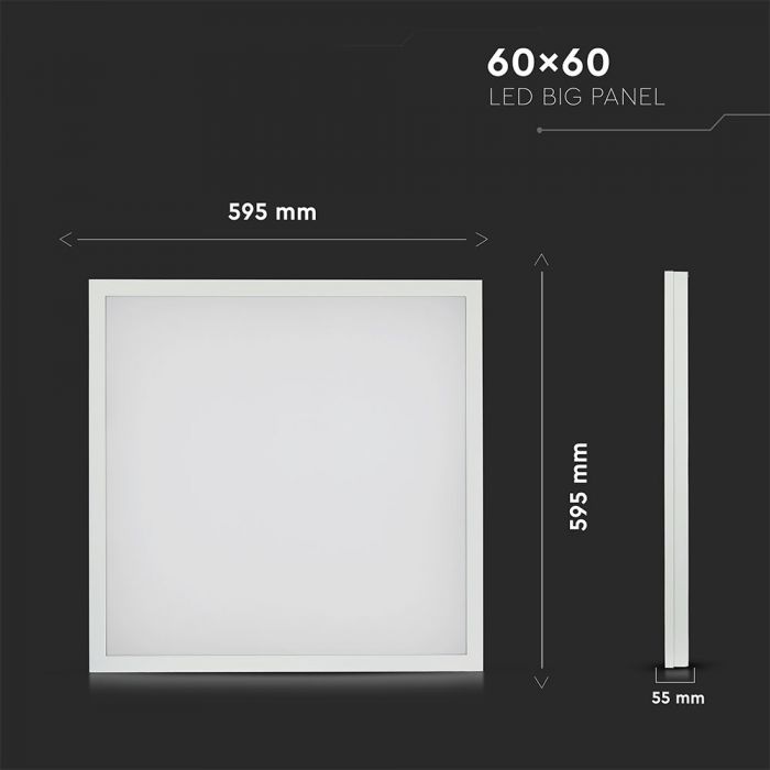 LED SUFACE PANEL BACKLIGHT 25W 4000lm DL 120° 595X595X55 160lm/W A++