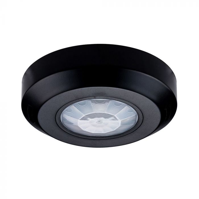 LED INFRARED MOTION SENSOR CEILING 360° 8M IP20 Max 200W 76X20 BLACK
