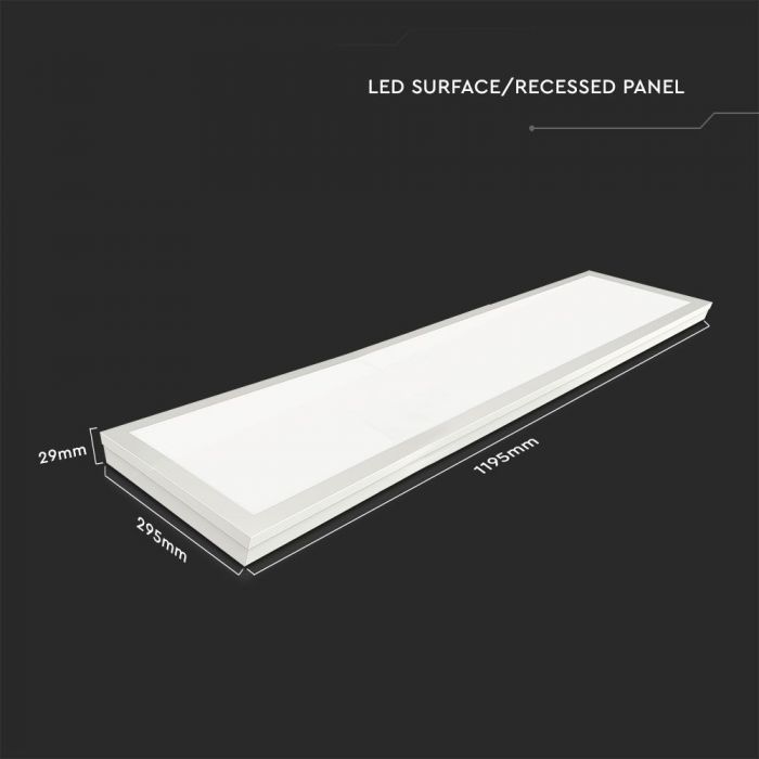 LED SURFACE PANEL 40W 4000lm DL 120° 1200X300X29