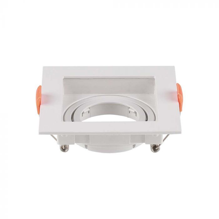 LED BRACKET GU10 SQUARE WHITE PC 102X102X42 (95X95) MOV