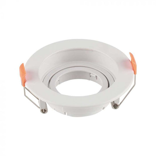 LED BRACKET GU10 ROUND WHITE PC 102X42 (85) MOV