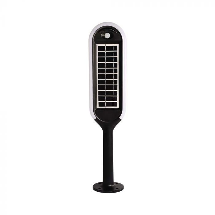 LED SOLAR BOLLARD LIGHT WHITE+BLACK 5W DL 400lm 360° 706X155 IP65