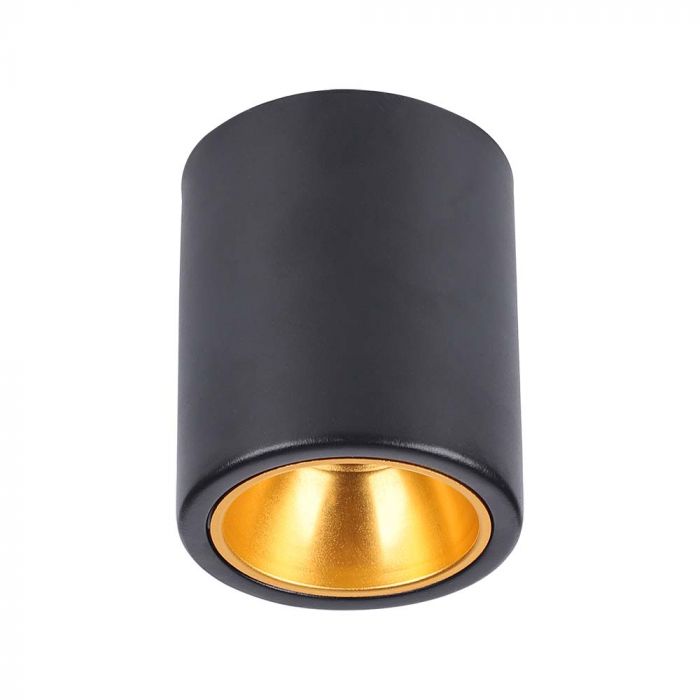 LED SURFACE MOUNTED GU10 FITTING ROUND BLACK 98x118mm