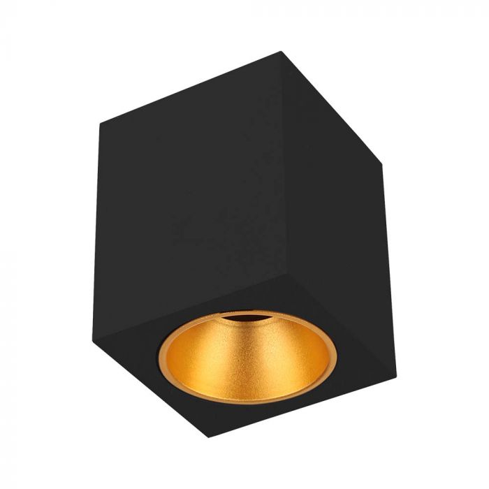 LED SURFACE MOUNTED GU10 FITTING SQUARE BLACK 100x100x120mm