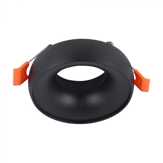 LED GU10 FITTING ROUND BLACK FRAME+BLACK REFLECTOR 92x53mm (60mm)