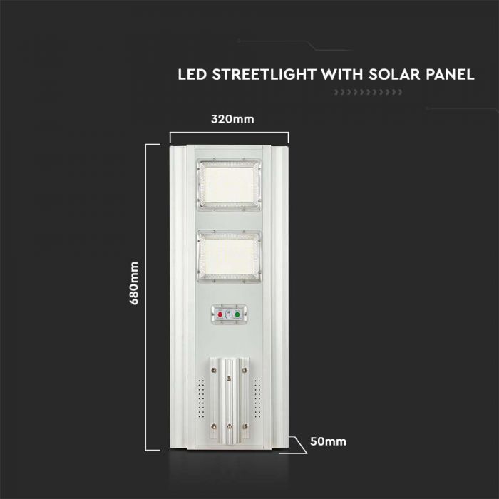 LED SOLAR STREET LIGHT WITH SENSOR DL 2300lm 120° 680x320x50 IP65