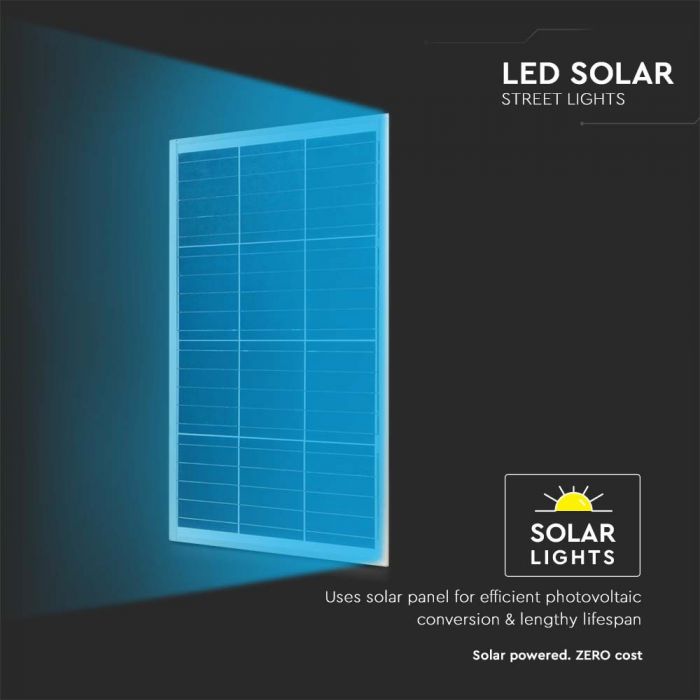 LED SOLAR STREET LIGHT WITH SENSOR DL 2300lm 120° 680x320x50 IP65