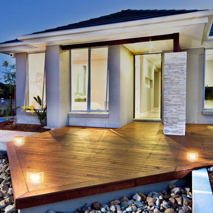 LED SOLAR PILLAR LIGHT WW 90lm120° 140x140x163mm IP65 WHITE