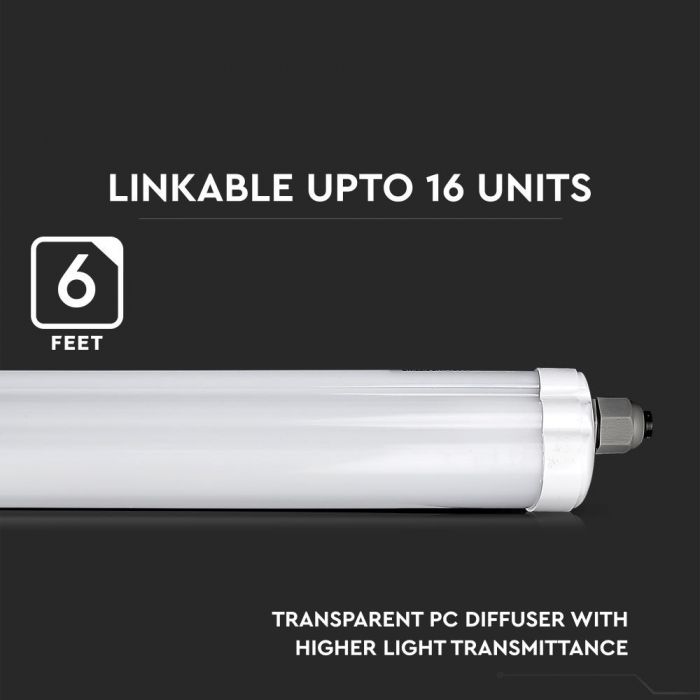 LED TUBE LAMP 60W CW 5400lm 6FT 110° IP65 SAMSUNG CHIP