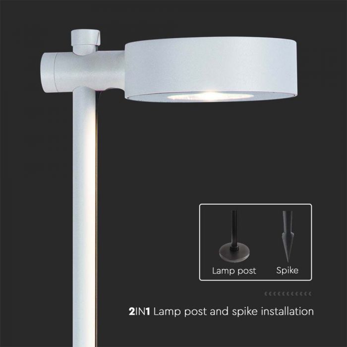 LED BOLLARD LAMP STAINLESS STEEL 6W DL 620lm120x180x1025mm IP65 WHITE