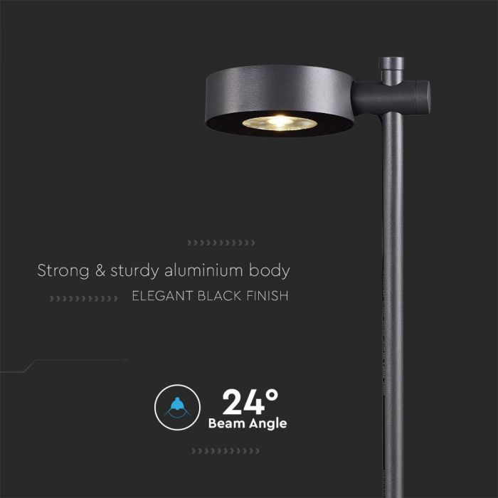 LED BOLLARD LIGHT 6W WW 520lm 24° 120X180X1025 CORTEN IP65
