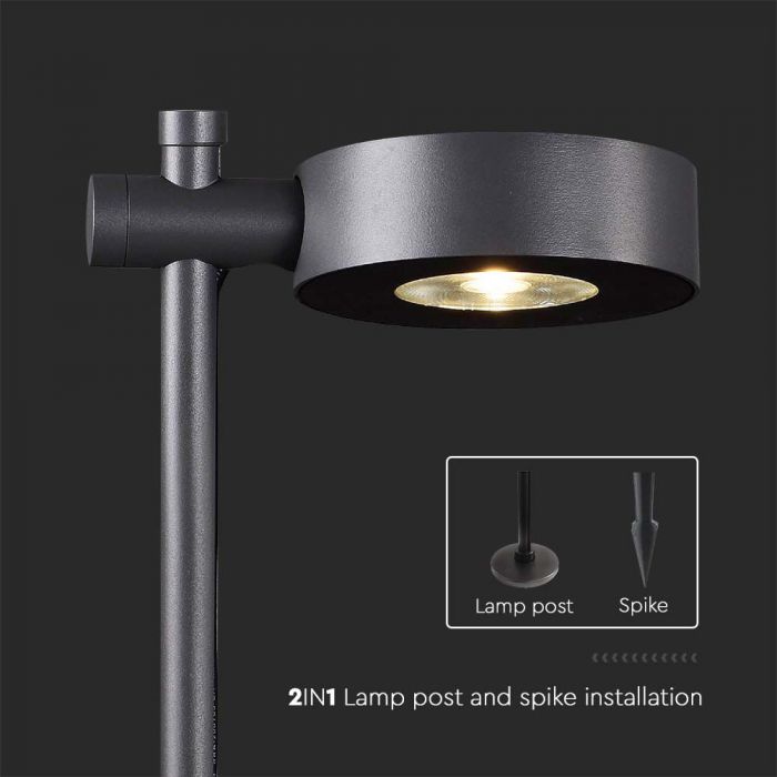 LED BOLLARD LIGHT 6W WW 520lm 24° 120X180X1025 CORTEN IP65