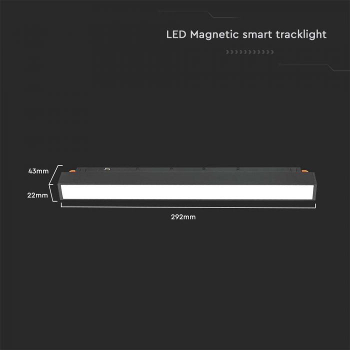 LED MAGNETIC SMART TRACKLIGHT 12W 3IN1 BLACK