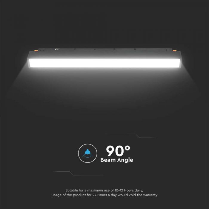 LED MAGNETIC SMART TRACKLIGHT 12W 3IN1 BLACK